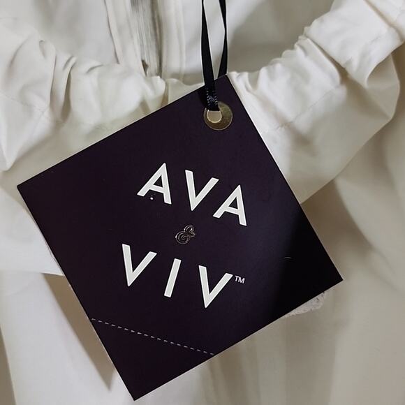 AVA & VIV Sleeveless Cream Maxi Dress Womens Plus Size XXL NEW - Picture 8 of 11